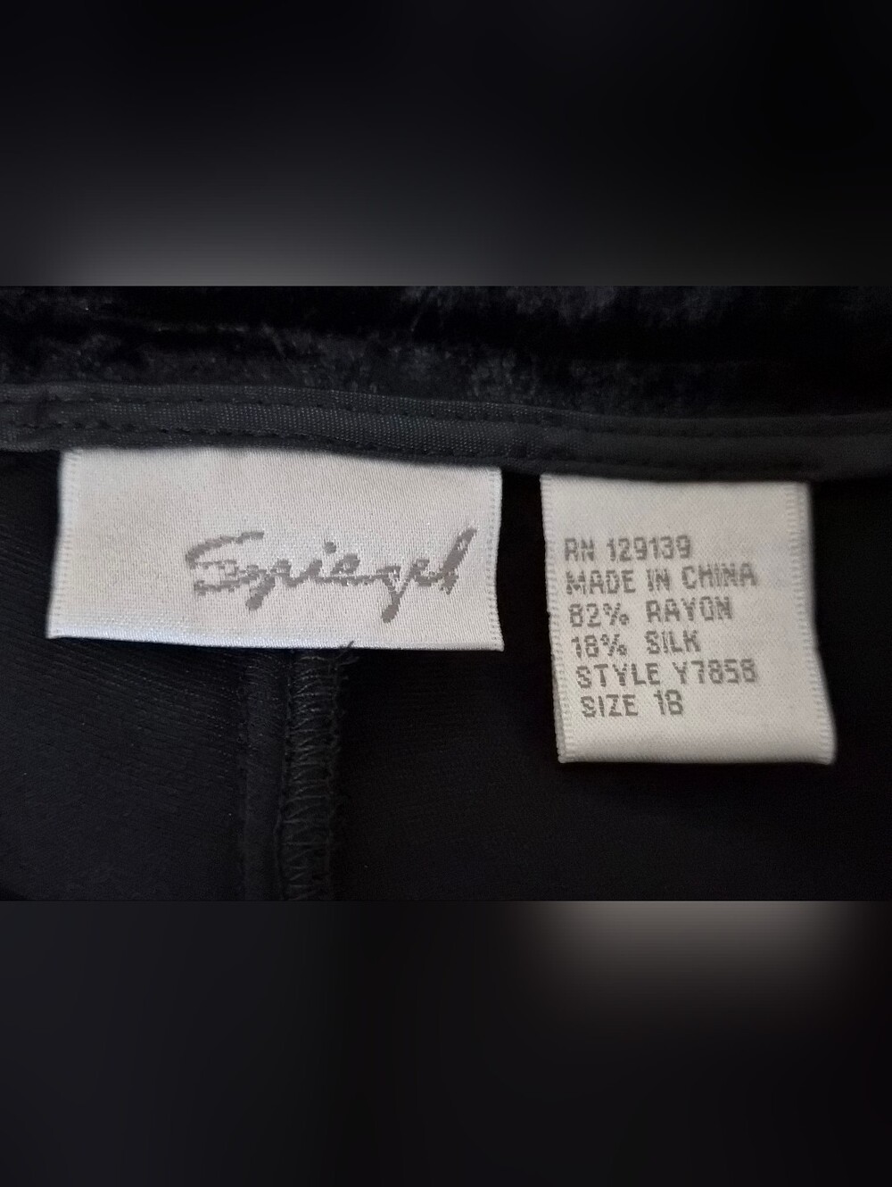 Vintage Spiegel Rayon Silk Velvet 2-Piece Pant Suit Set NWT #0434 - Picture 8 of 10
